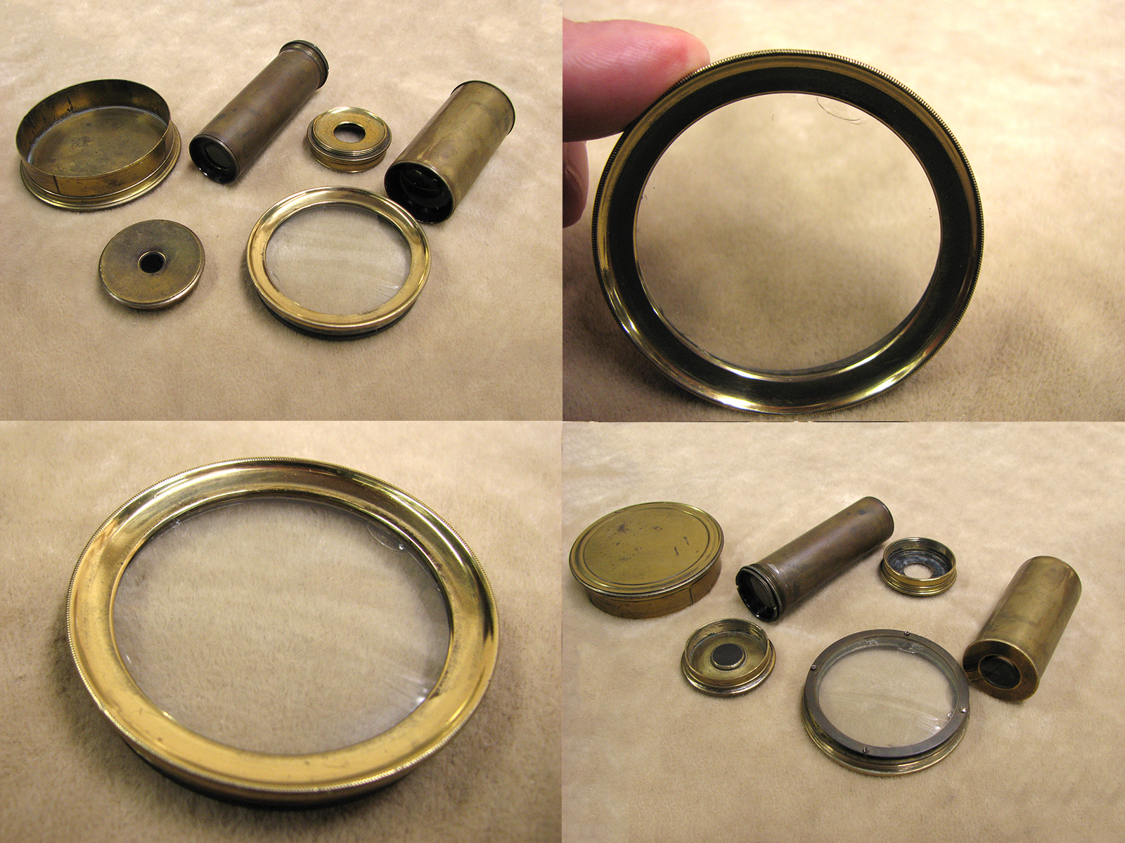 18th Century Library telescope signed 'Kimbell, Dean St, London' with brass tripod